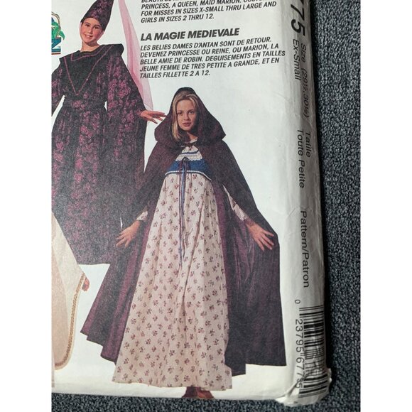 McCall's Medieval Costumes Girls Sewing Pattern sz xsmall 6775 - uncut - Picture 10 of 11